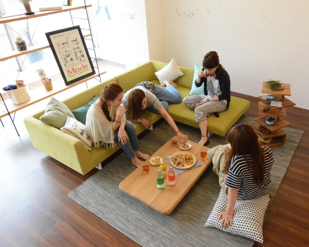 ブルックソファ こたつや和室に合うローソファ