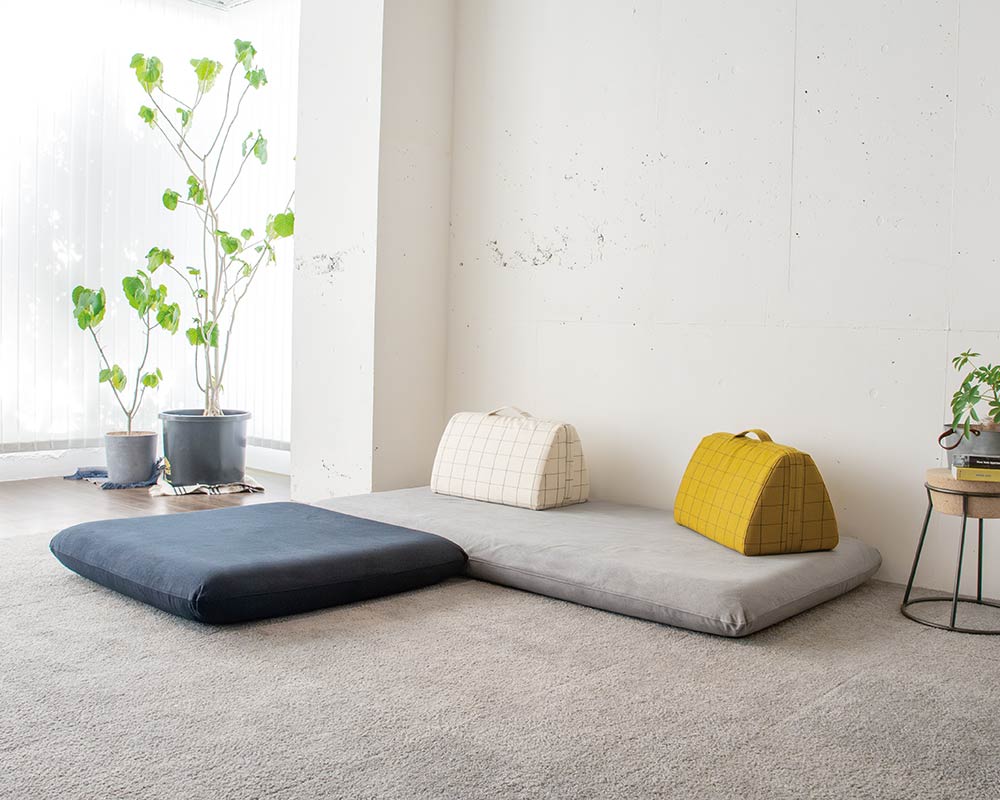 フレキシブルなローソファ、キャリーソファ