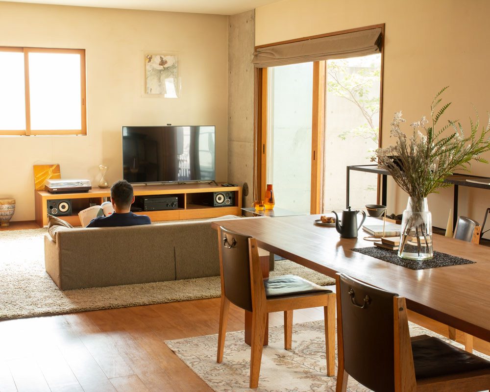 ペットとローソファ、つみきソファ画像