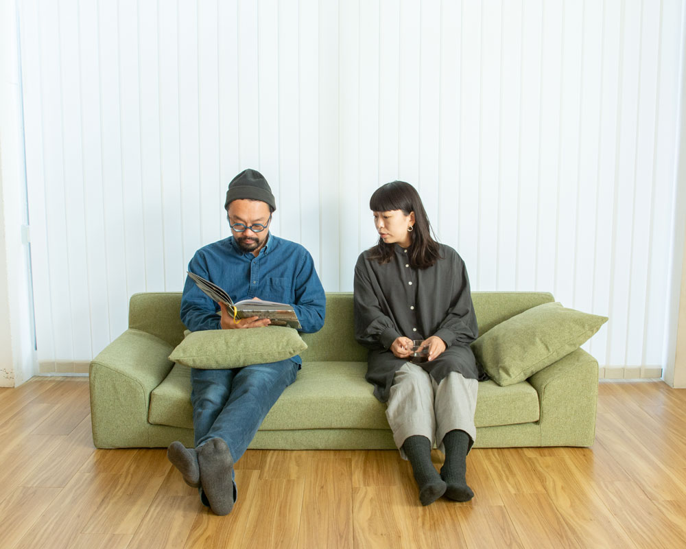 20cmフロアローソファ、つみきソファ画像