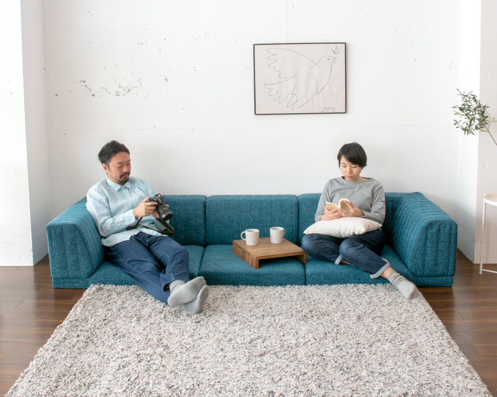 おしゃれで日本製の3人掛けローソファ｜【公式】国産ローソファ