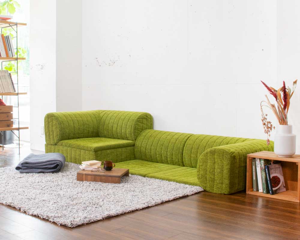 こたつや和室に合うローソファ、スキップ1ミニソファ