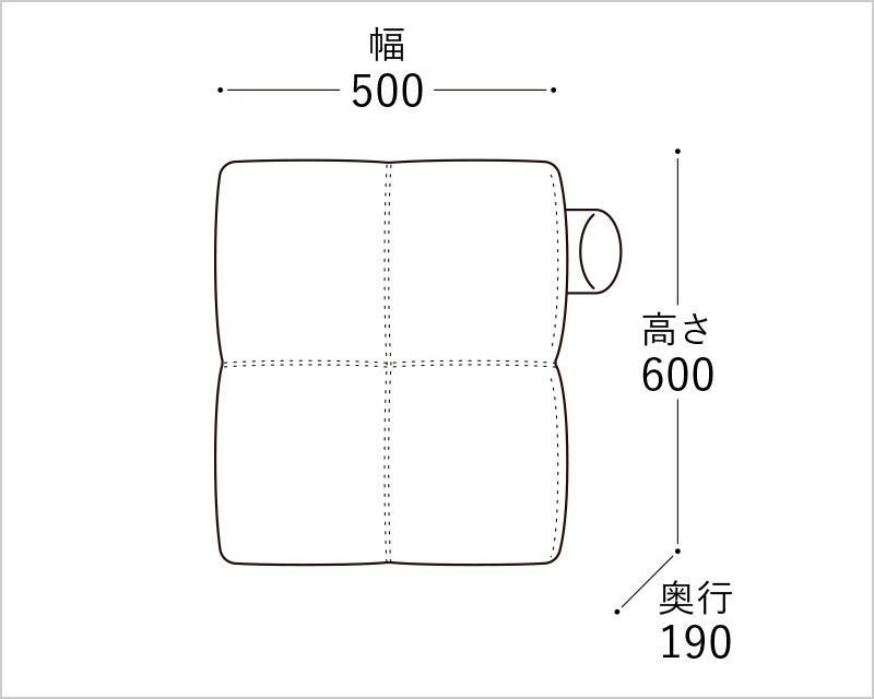 つみきソファ用オプショングッズ、ハイバック背クッション画像