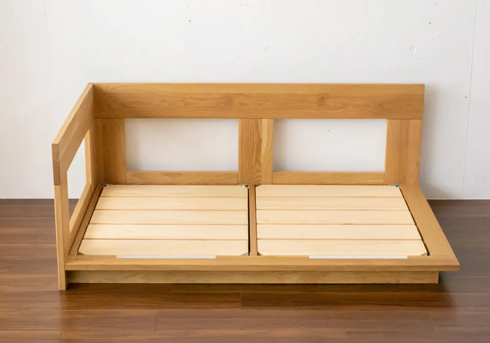 つみきソファ ヒノキのすのこを使った木枠