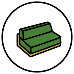 つみきソファの使用イメージや写真