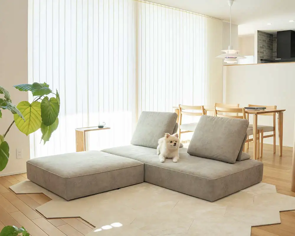 ペットや家族との暮らしにアイランドローソファ ウィズソファ