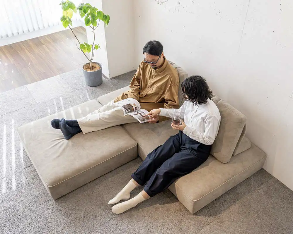 ペットや家族との暮らしにアイランドローソファ ウィズソファ