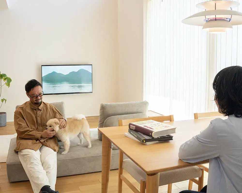 ペットや家族との暮らしにアイランドローソファ ウィズソファ