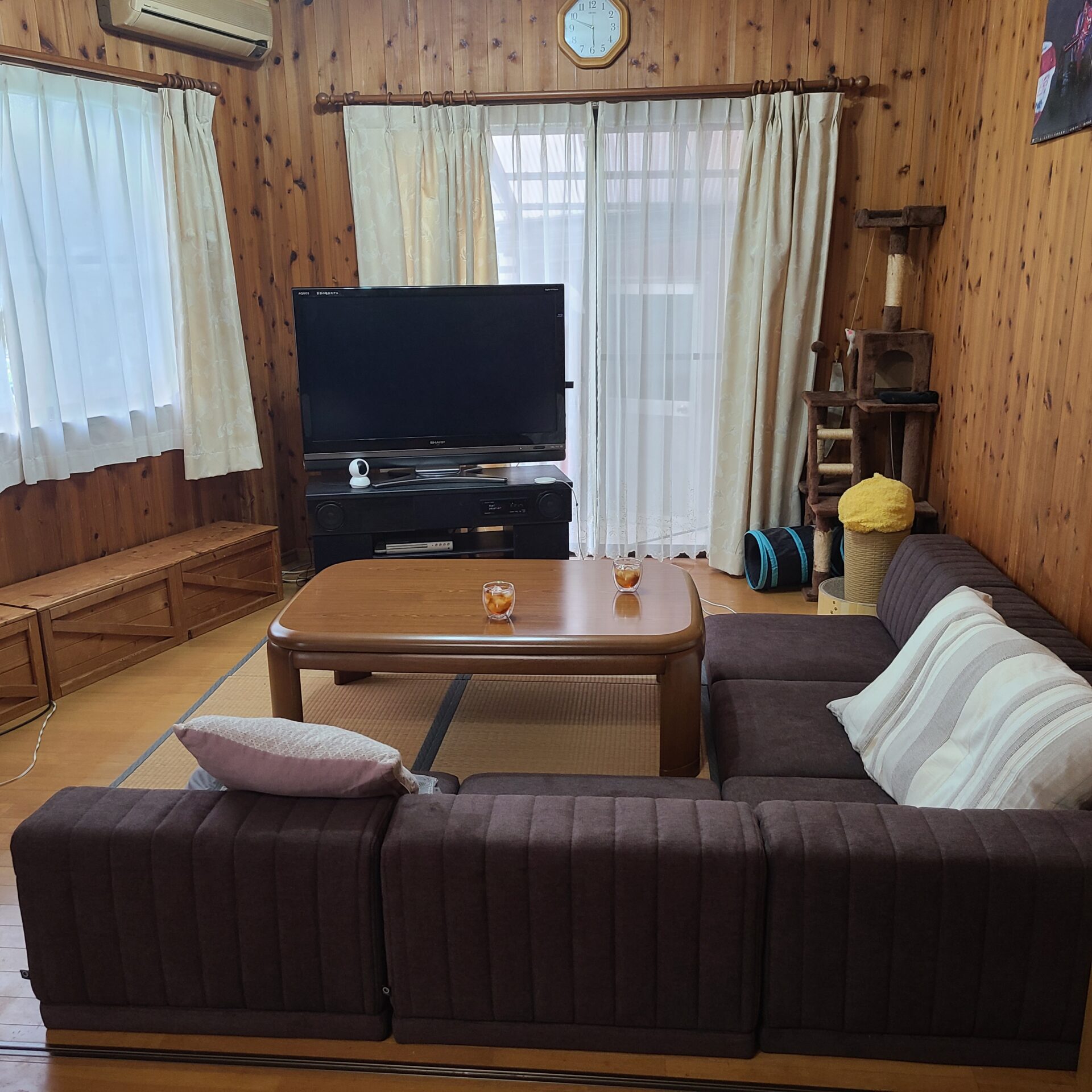 ピカソソファ カカオ 3人掛けローソファ ローソファー