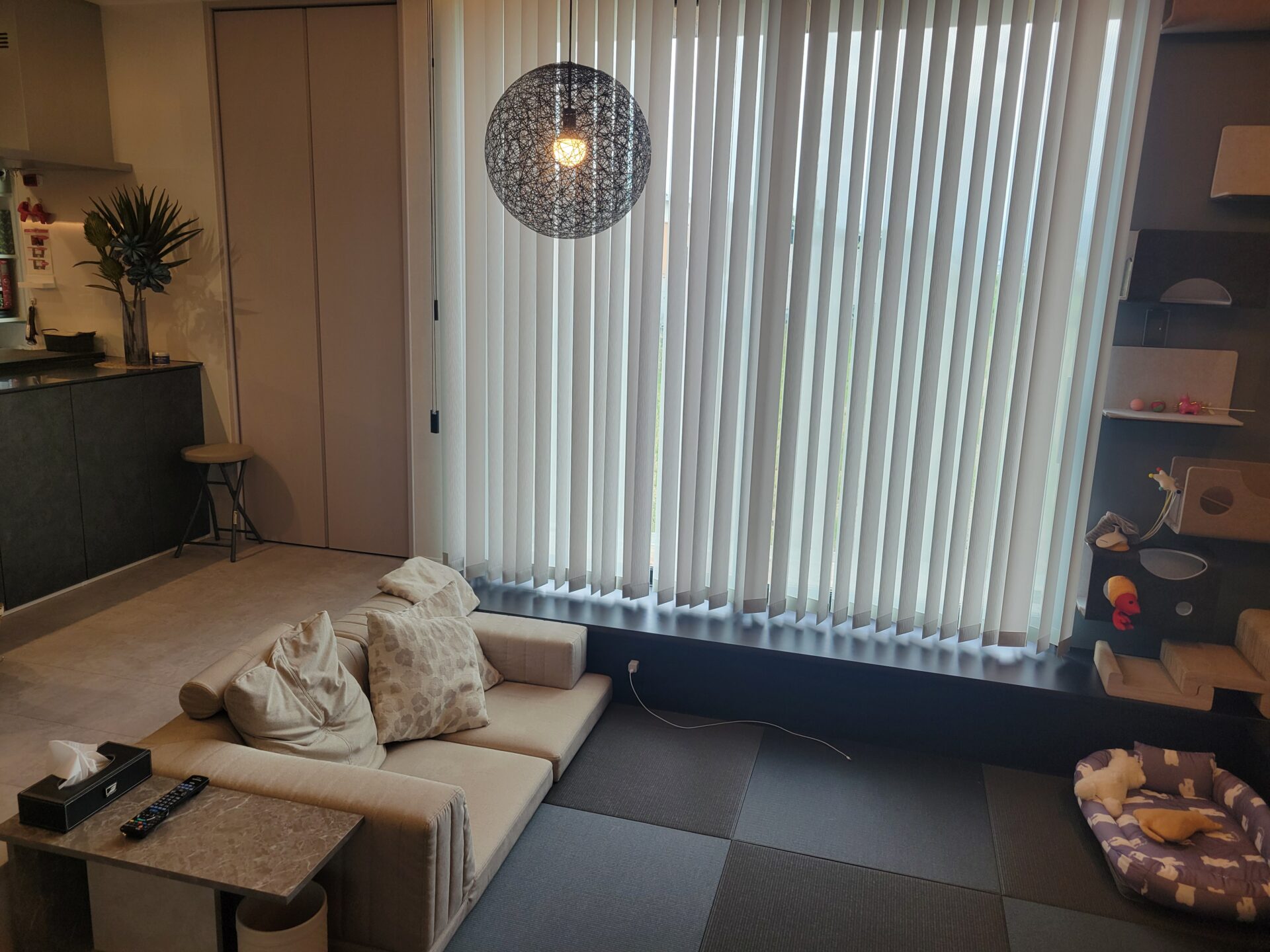 ピカソソファ メランジグレー 2人掛けローソファ ローソファー