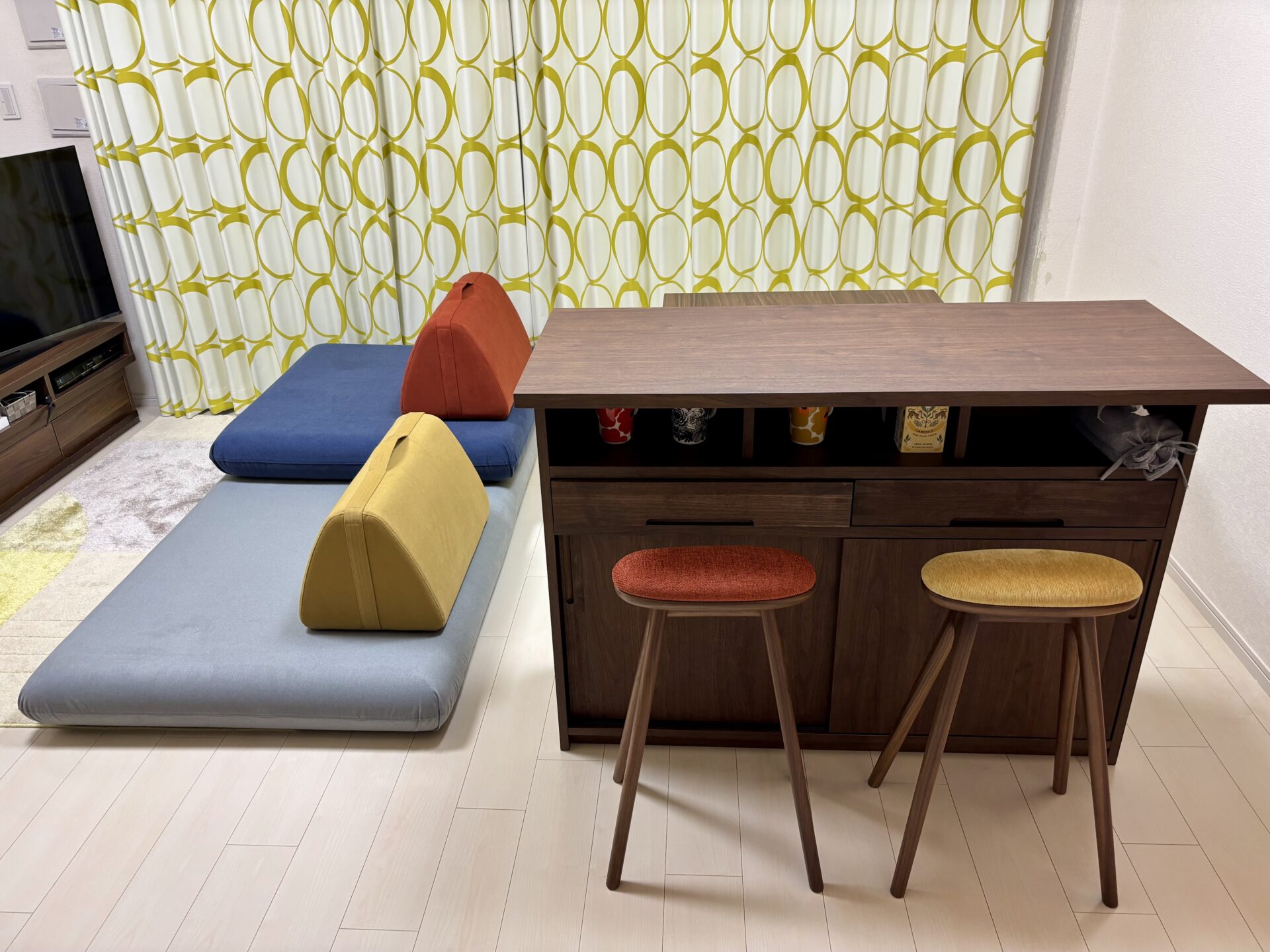 キャリーソファ 店舗限定カラー 2人掛けローソファ ローソファー