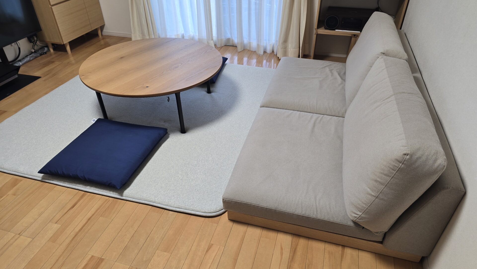 カーヤソファ 店舗限定カラー 3人掛けローソファ ローソファー