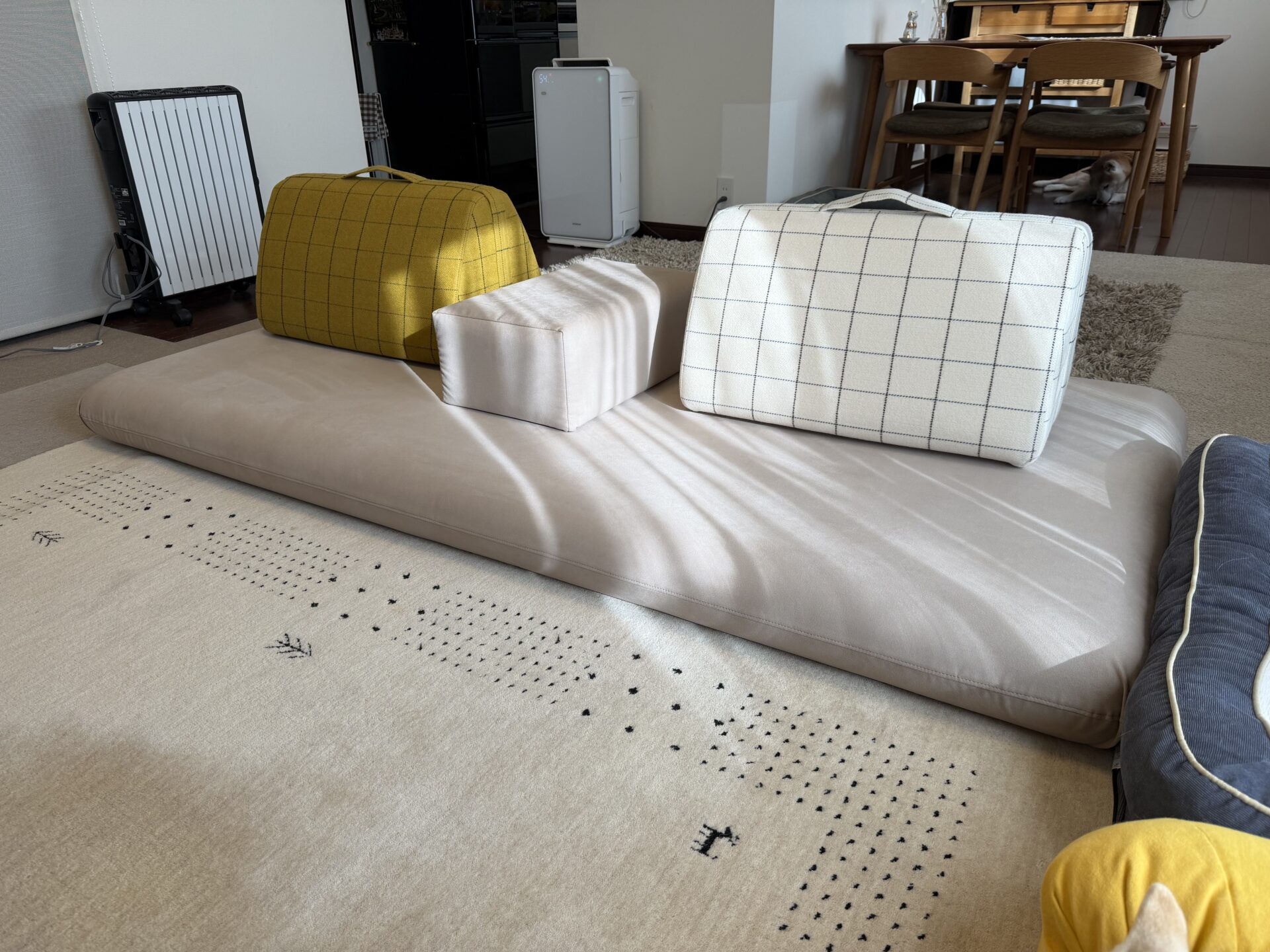 キャリーソファ 店舗限定カラー 2人掛けローソファ ローソファー