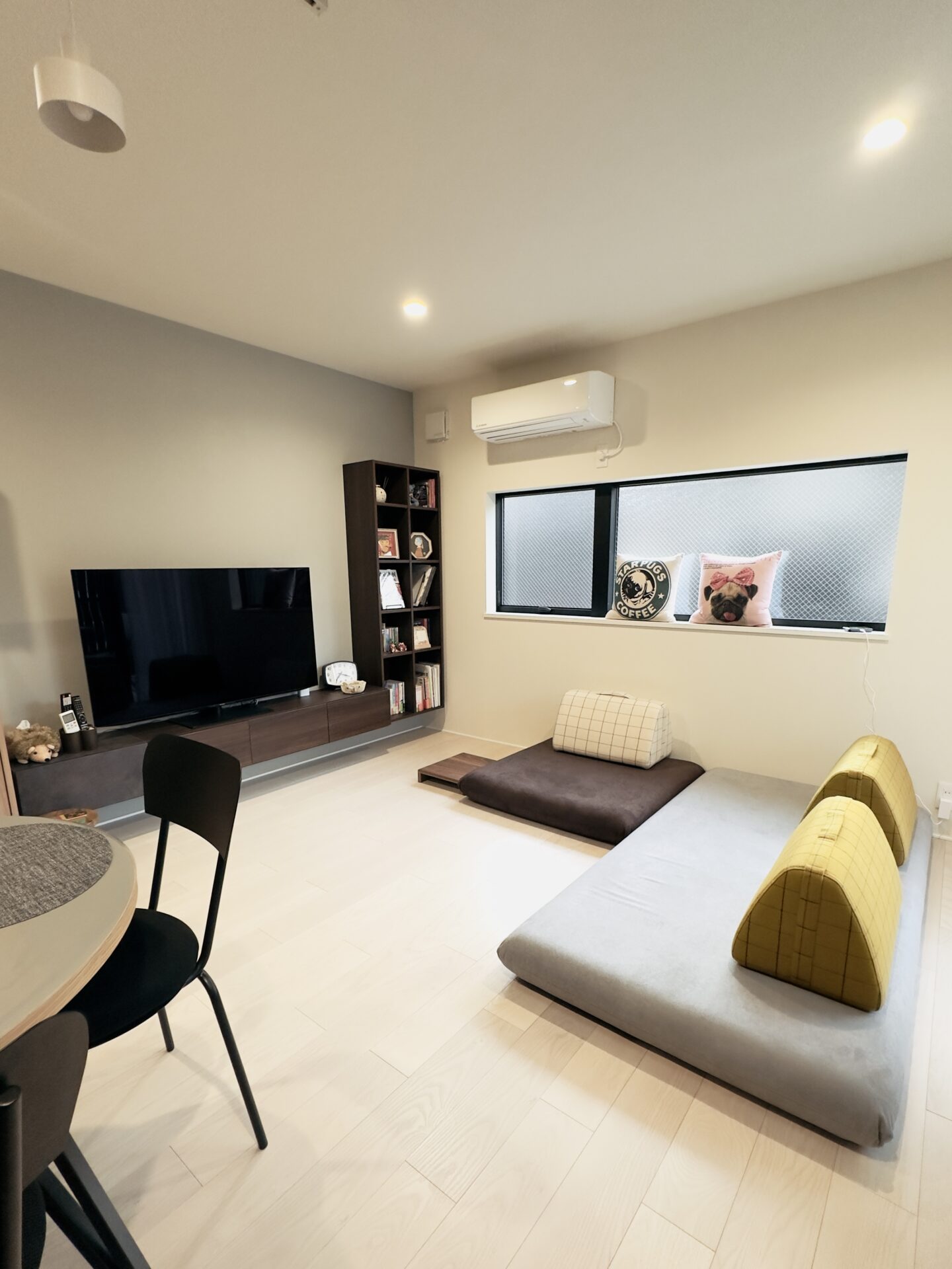 キャリーソファ ライトグレー 3人掛けローソファ ローソファー