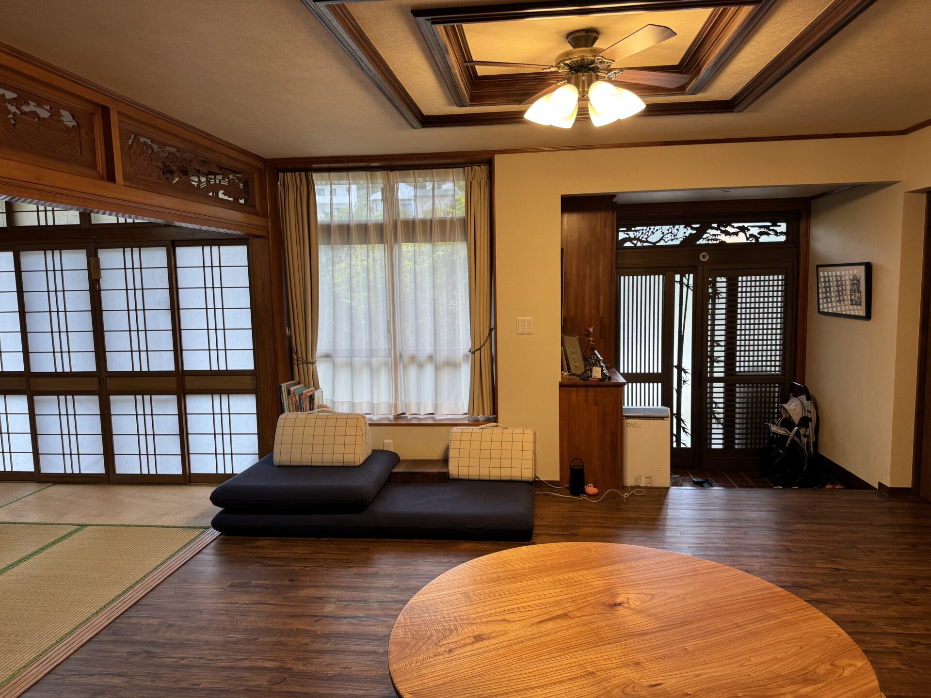 キャリーソファ メランジネイビー 2人掛けローソファ ローソファー