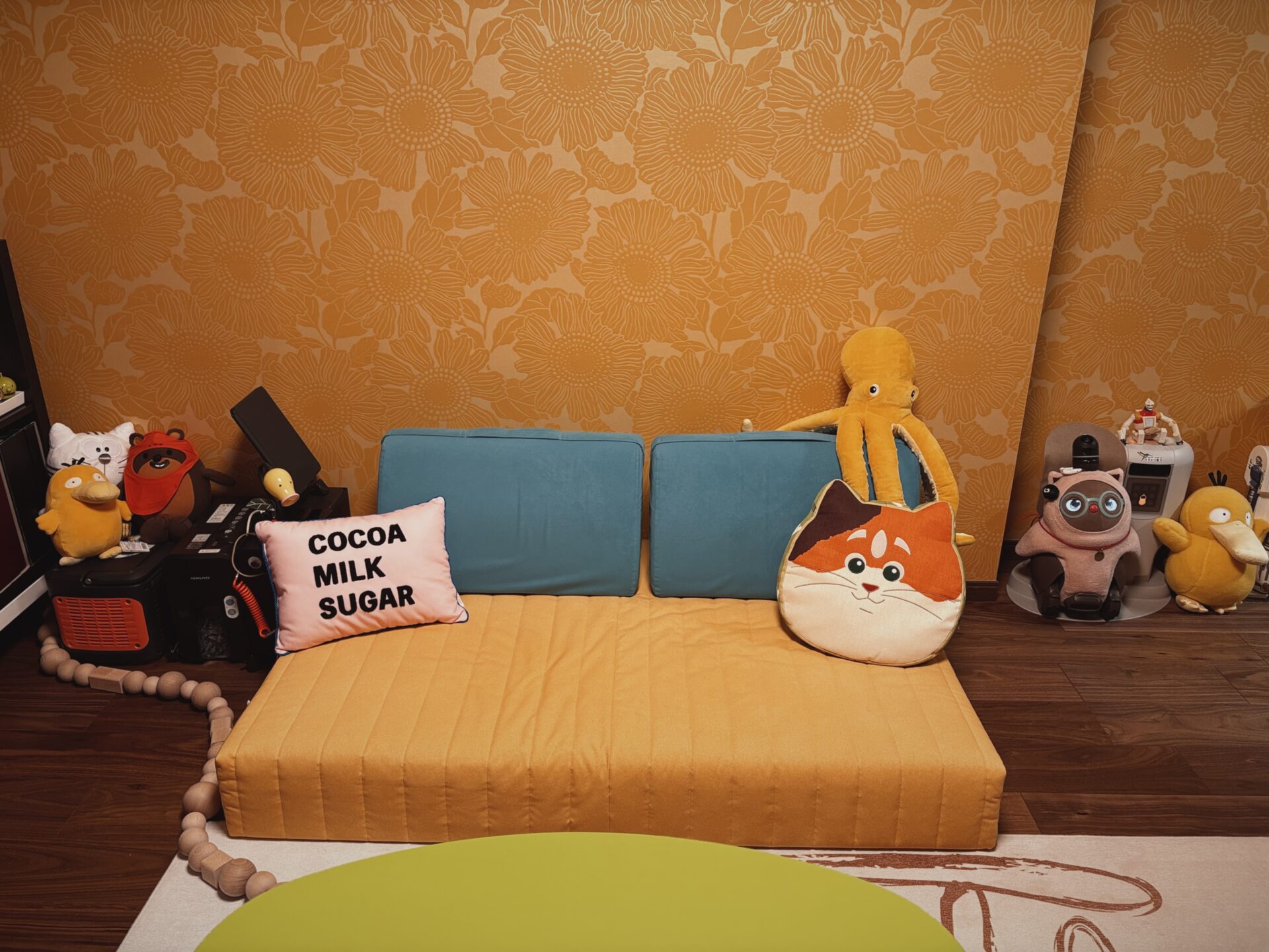 つみきソファ メランジイエロー 2人掛けローソファ ローソファー