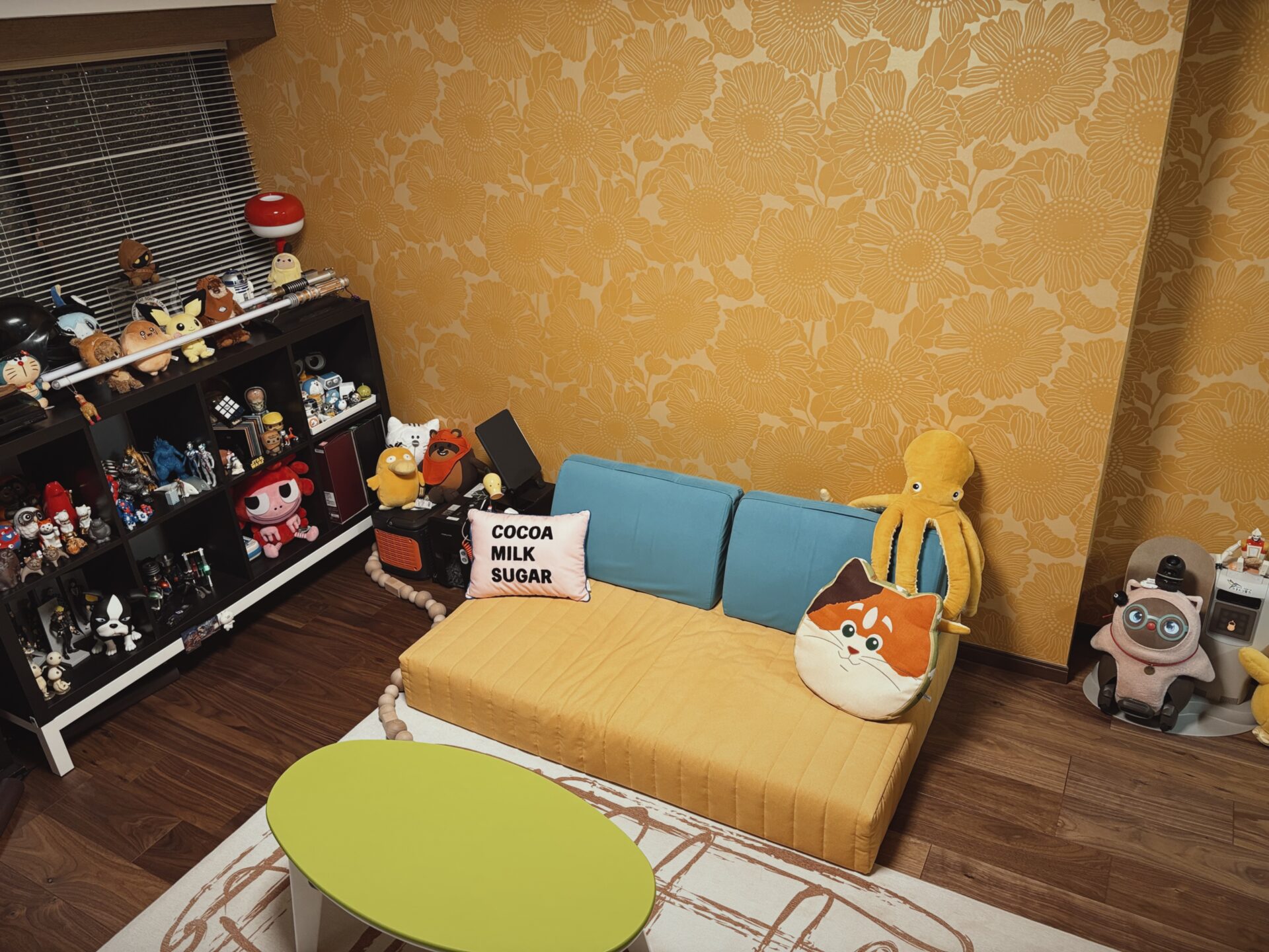 つみきソファ メランジイエロー 2人掛けローソファ ローソファー