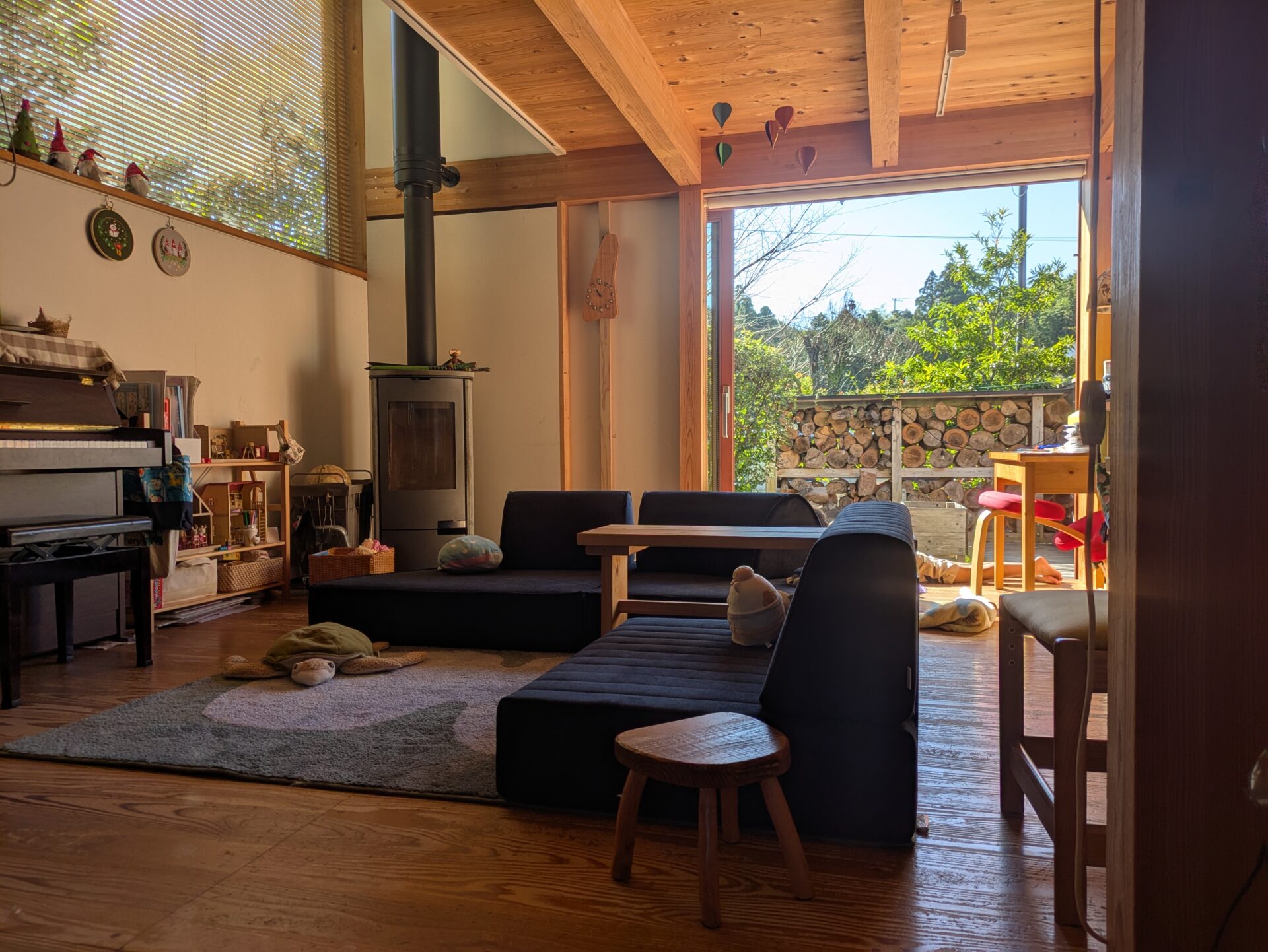 パズルソファ ミッドナイト 3人掛けローソファ ローソファー