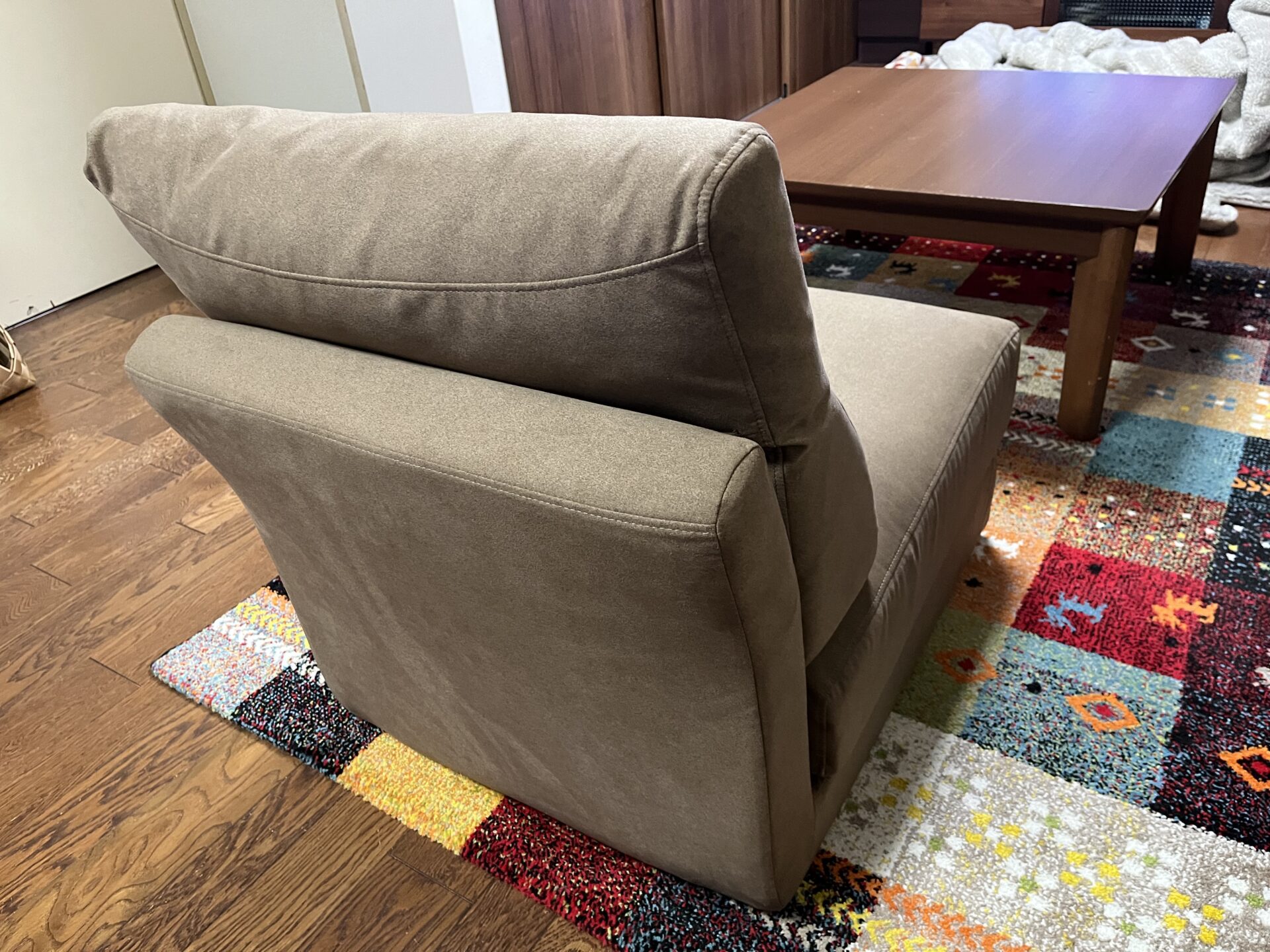 パルフィソファ メランジブラウン 1人掛けローソファ ローソファー