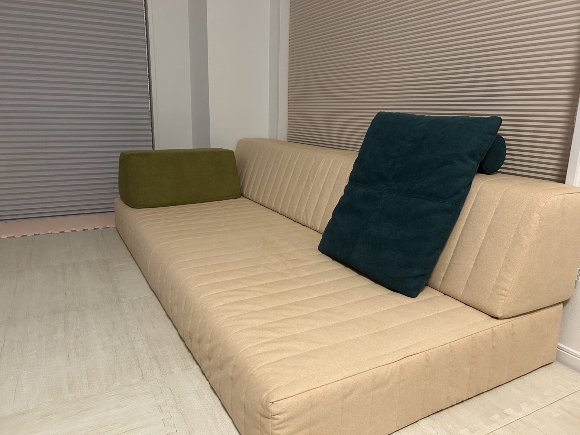 つみきソファ 店舗限定カラー 3人掛けローソファ ローソファー