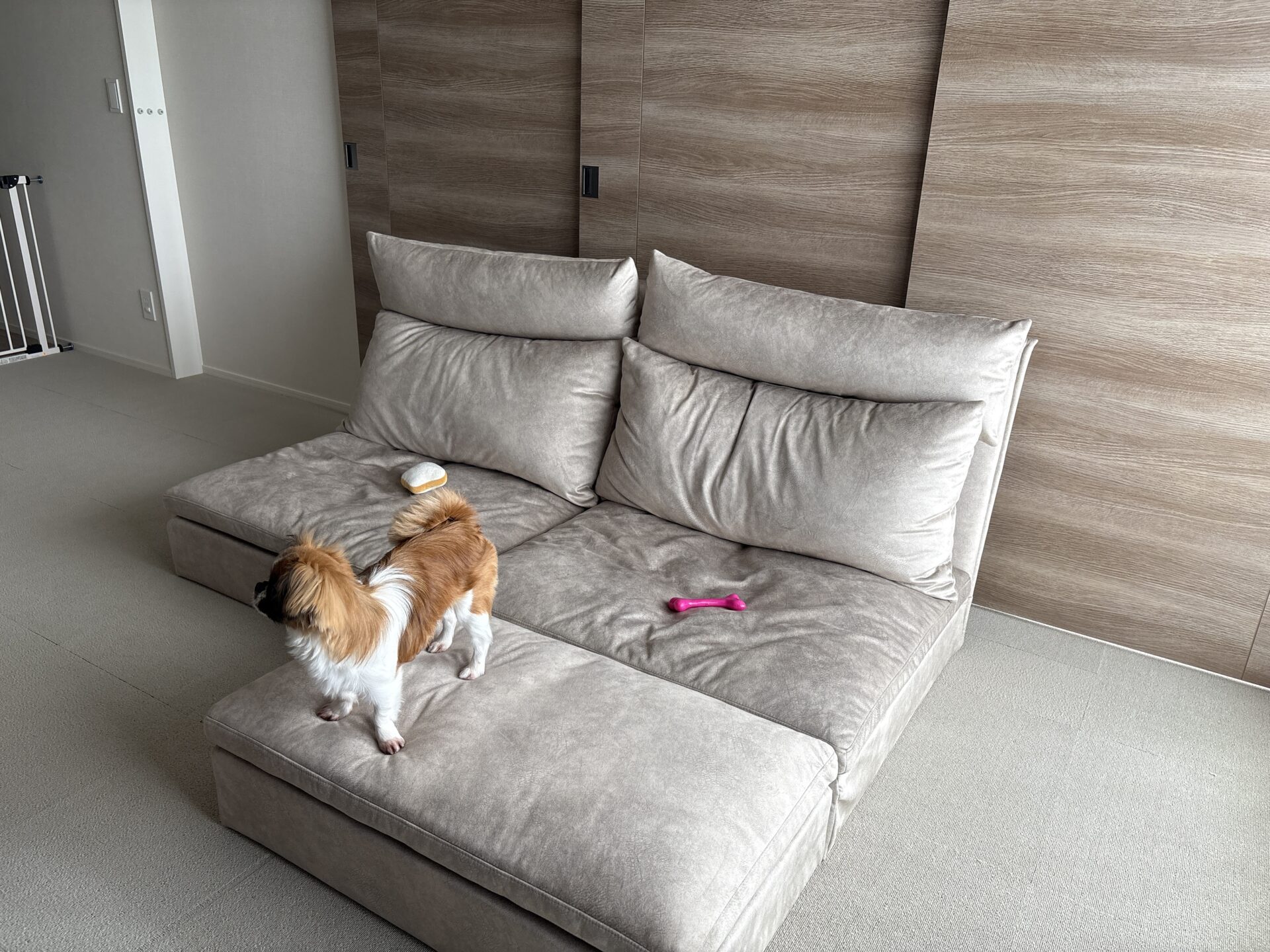 かこみソファ ベージュ 2人掛けローソファ ローソファー