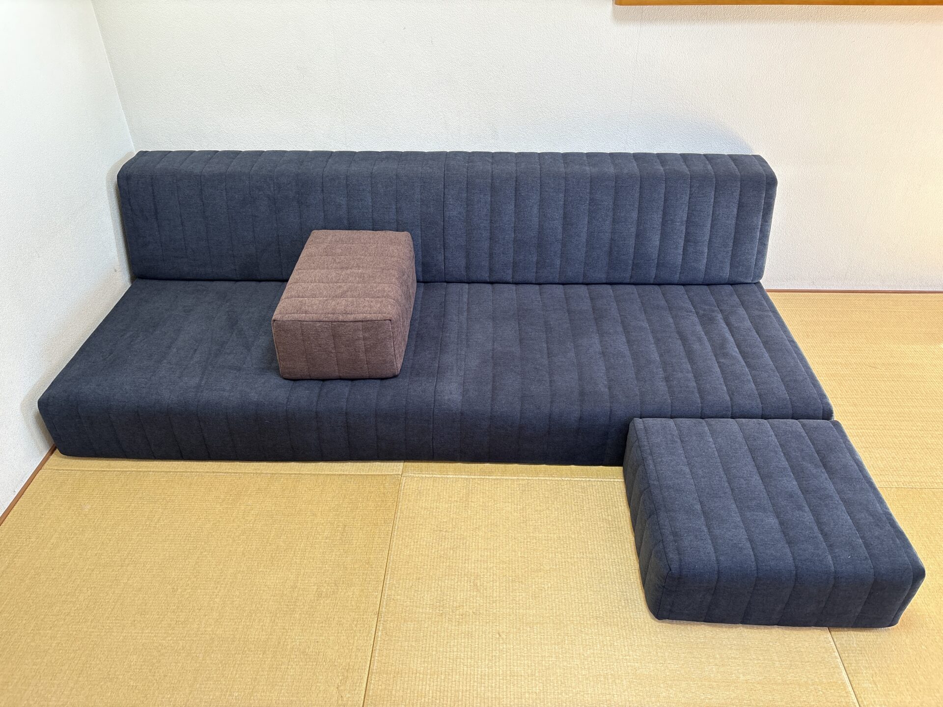 つみきソファ ミッドナイト 3人掛けローソファ ローソファー