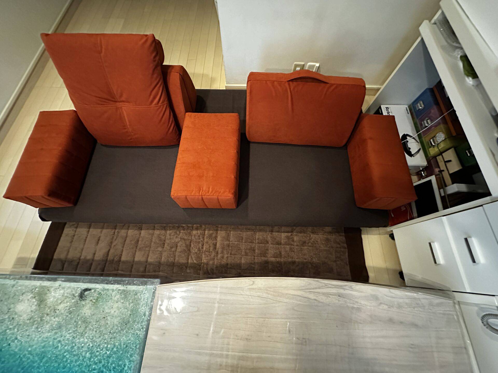 キャリーソファ 店舗限定カラー 2人掛けローソファ ローソファー