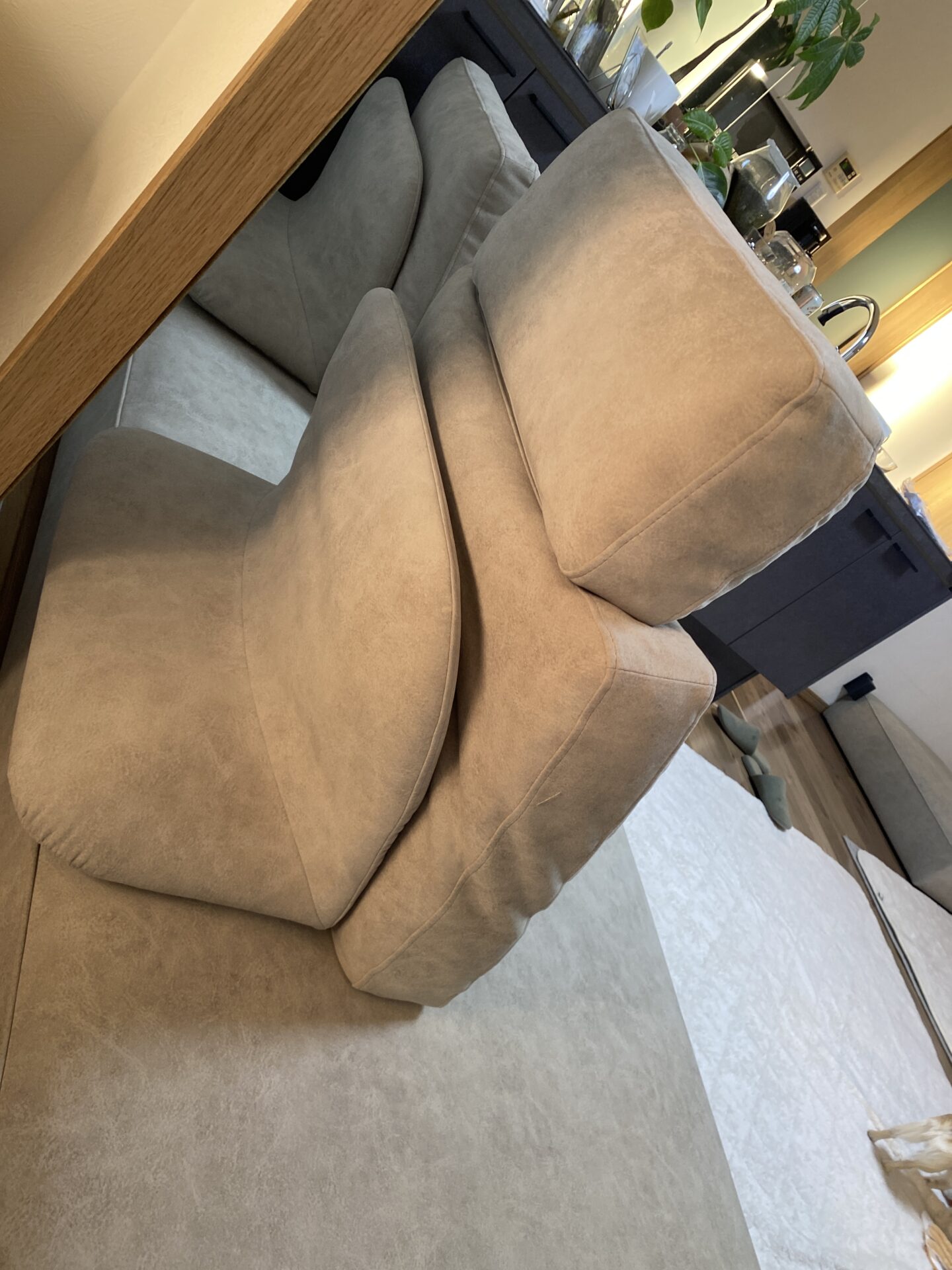 ウィズソファ サンドグレー 3人掛けローソファ ローソファー