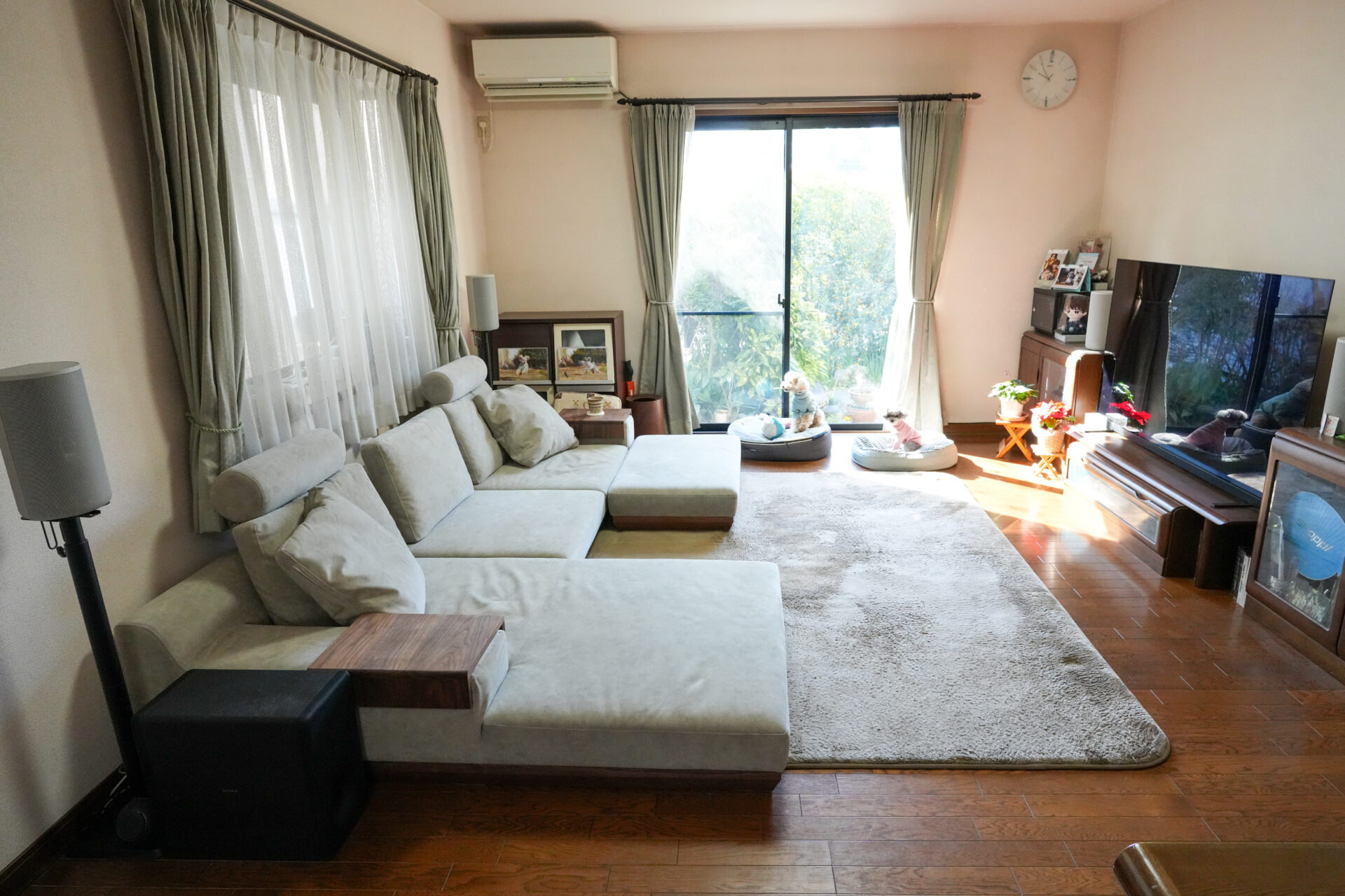 アルバソファ サンドグレー 3人掛けローソファ ローソファー