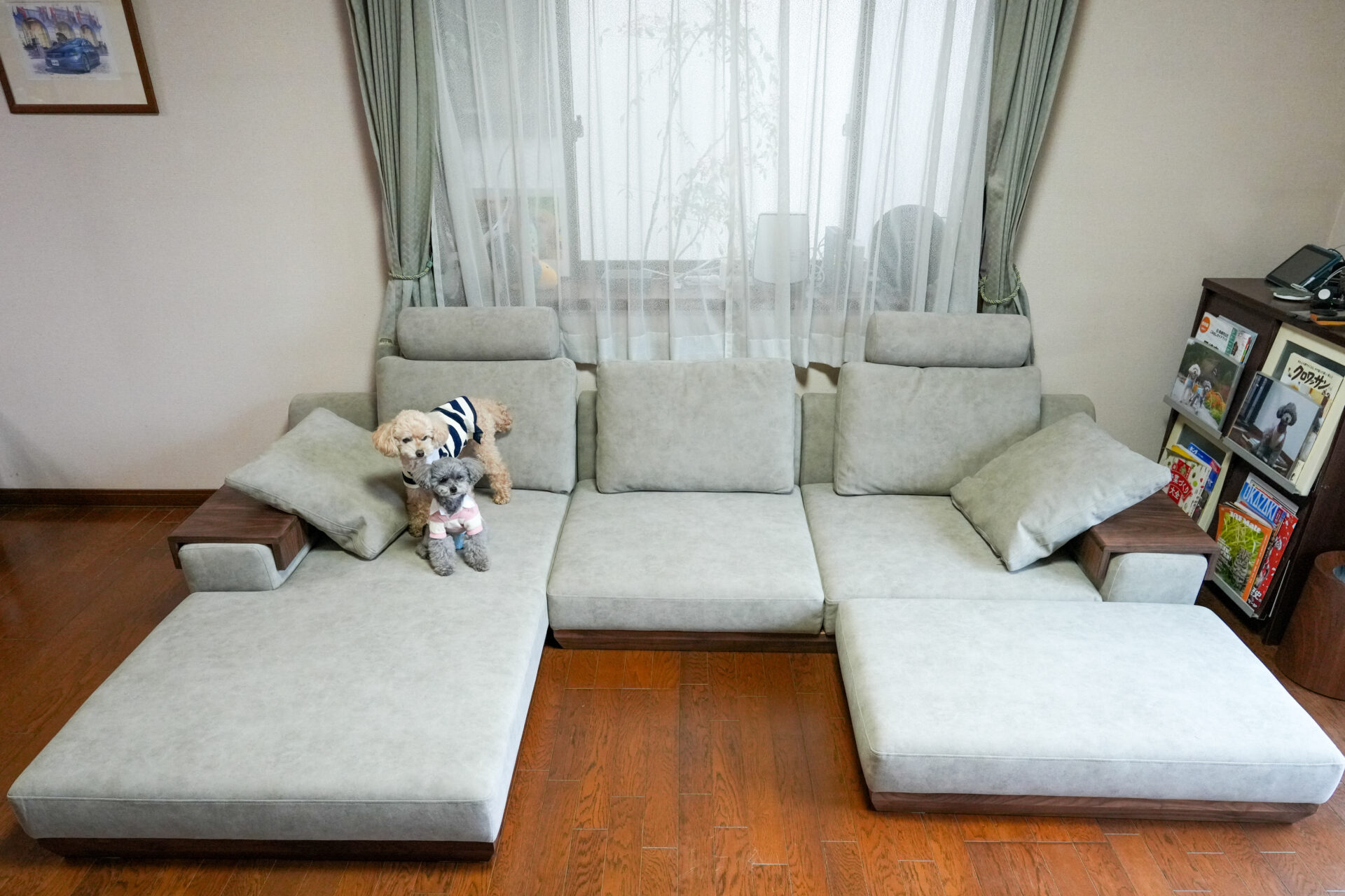 アルバソファ サンドグレー 3人掛けローソファ ローソファー