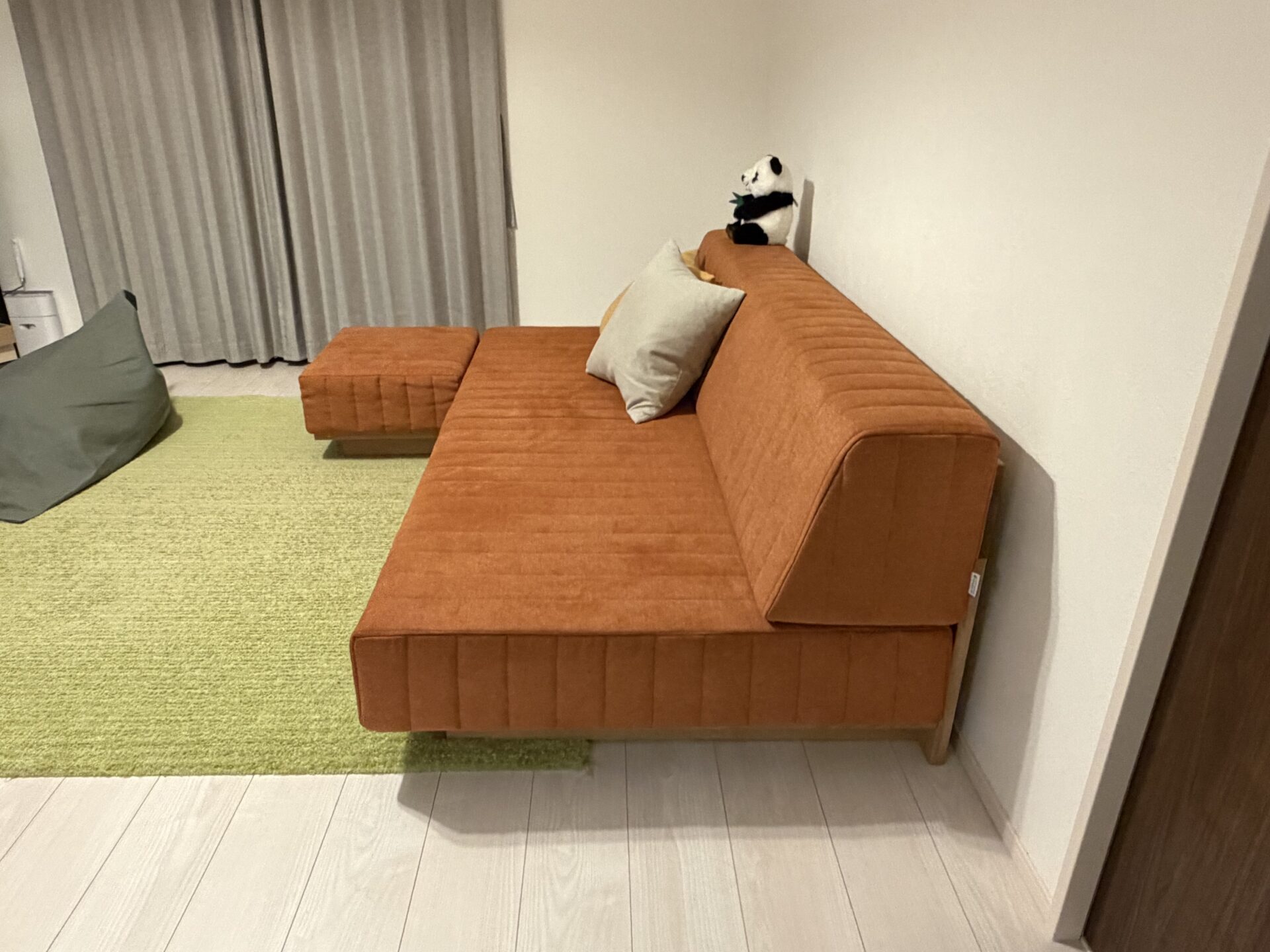 つみきソファ パンプキン 3人掛けローソファ ローソファー