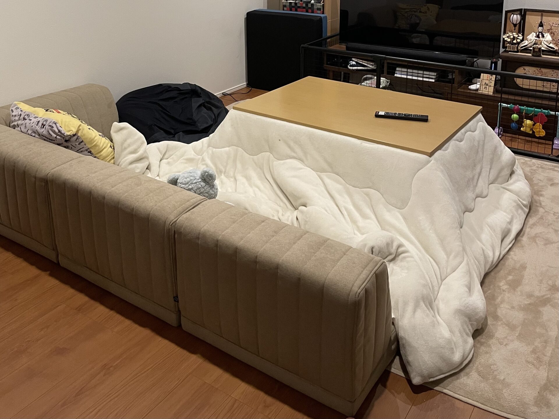 ピカソソファ カーキ 3人掛けローソファ ローソファー