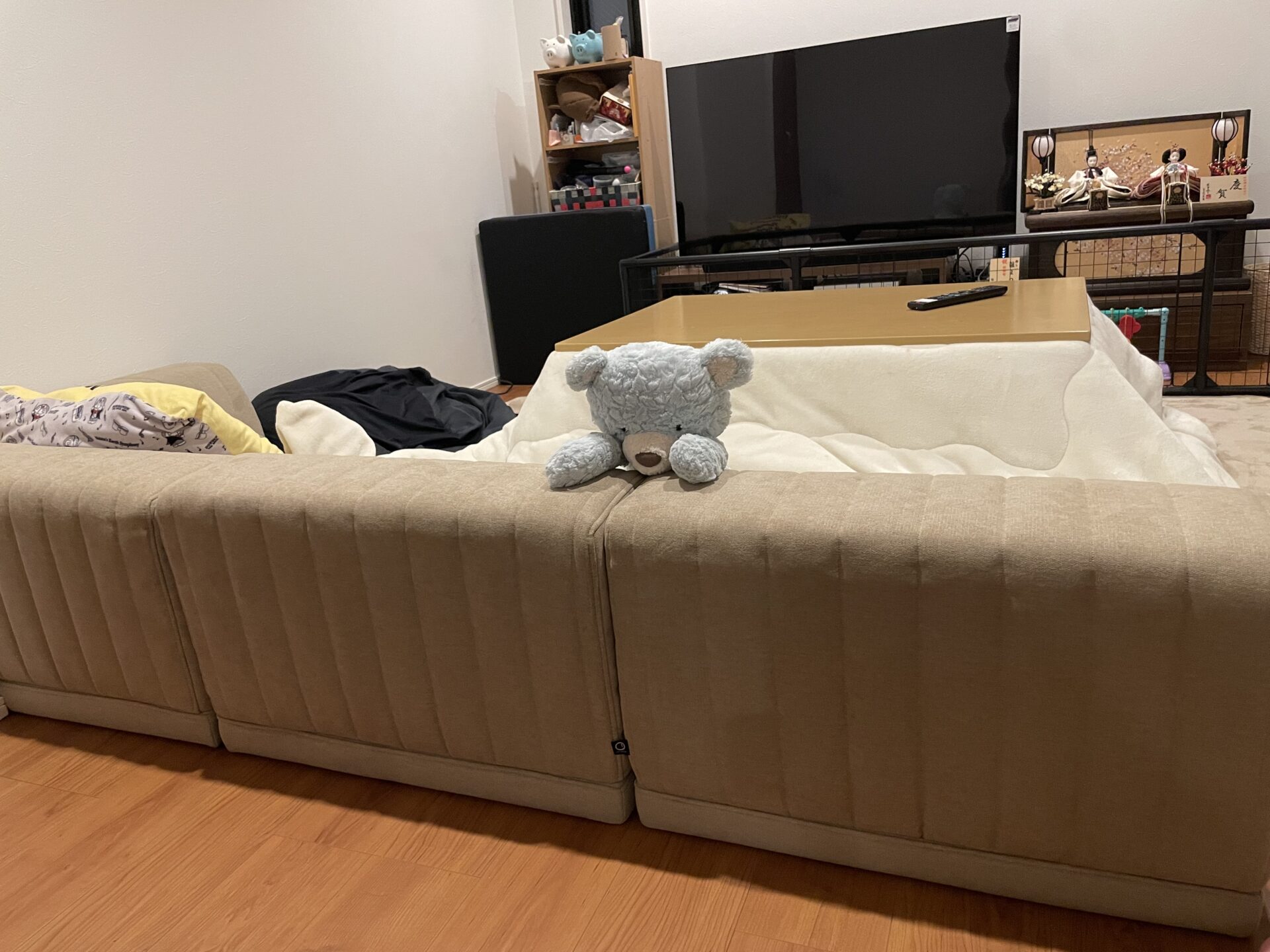 ピカソソファ カーキ 3人掛けローソファ ローソファー