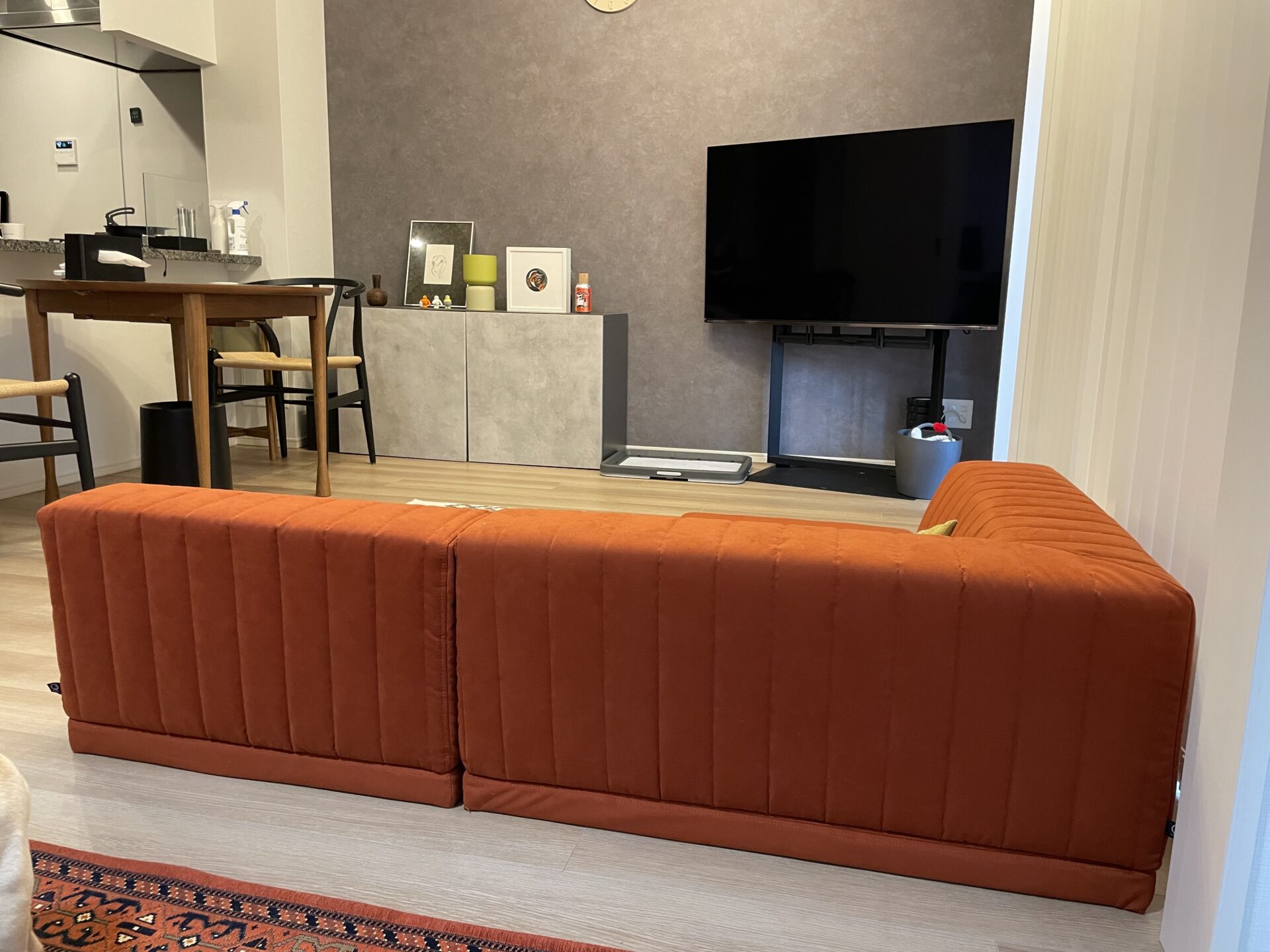 ピカソソファ テラコッタ 2人掛けローソファ ローソファー