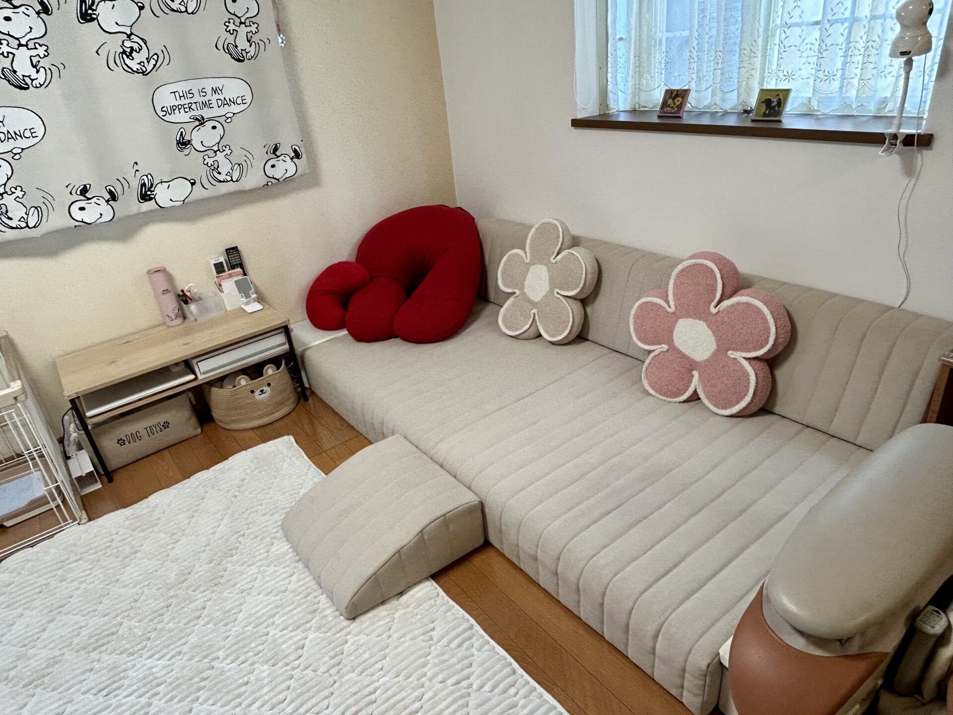 つみきソファ ヘンプ 3人掛けローソファ ローソファー