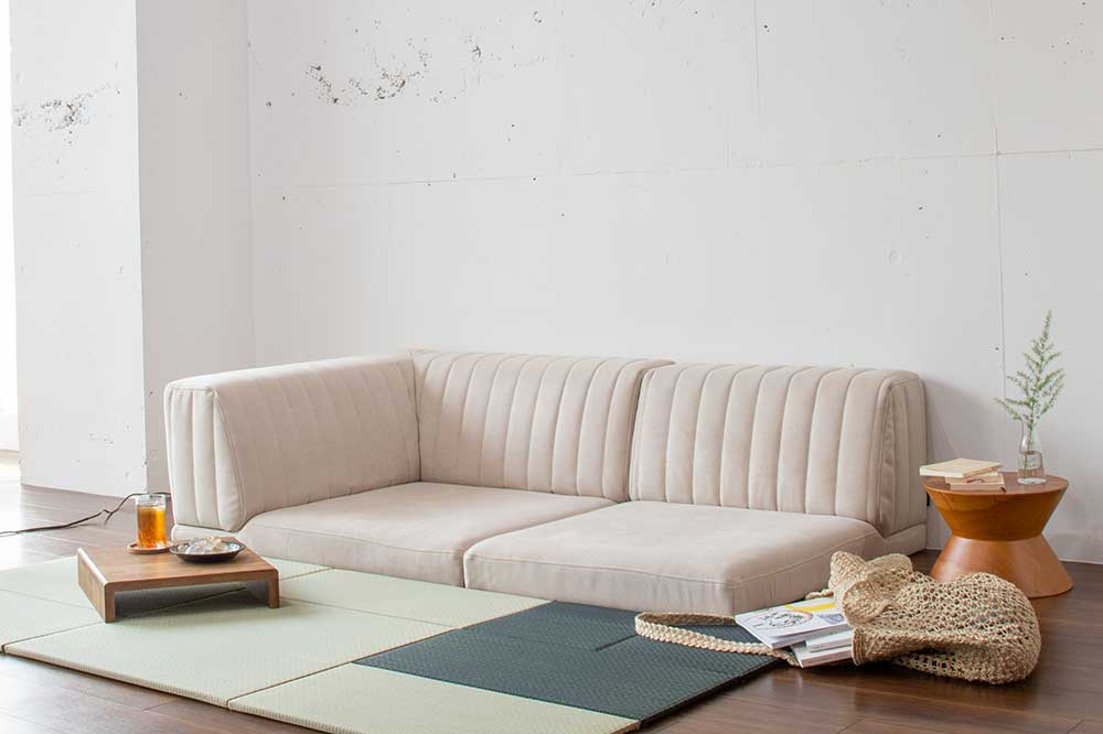 20cmフロアローソファ、つみきソファ画像