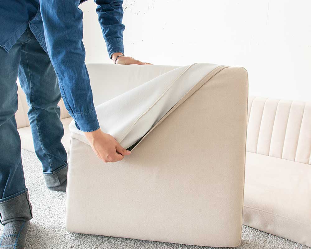 カスタマイズローソファ、つみきソファ画像